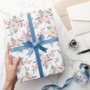 Rosa Gänseblümchen Flüstern Geschenkpapier