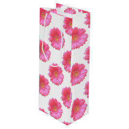 Rosa Gänseblümchen Geschenktüte Für Weinflaschen