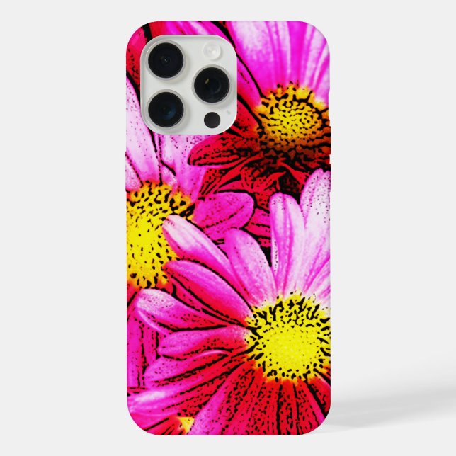 Rosa Gänseblümchen  iPhone Hülle (Rückseite)
