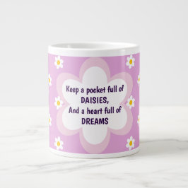 Rosa Gänseblümchen-Kette 20 oz Jumbo-Tasse