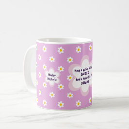 Rosa Gänseblümchen-Kette Klassiker Kaffeetasse