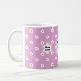 Rosa Gänseblümchen-Kette Klassiker Kaffeetasse