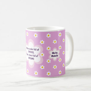 Rosa Gänseblümchen-Kette Klassischer Kaffeebecher Kaffeetasse