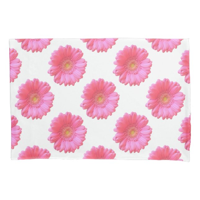 Rosa Gänseblümchen Kissenbezug (Vorderseite)