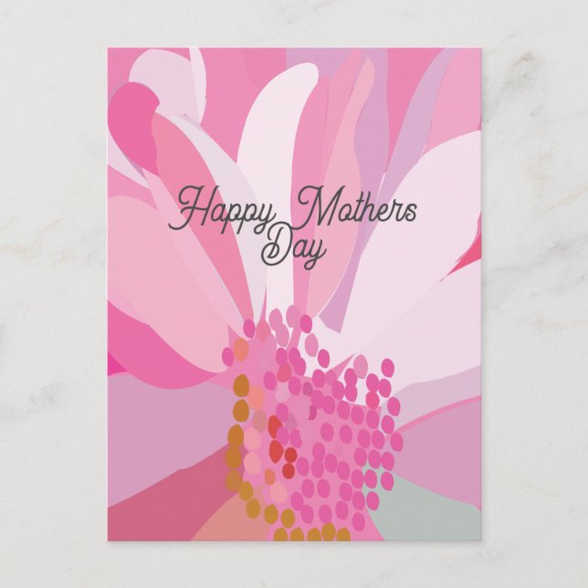 Rosa Gänseblümchen Muttertag Postkarte (Vorderseite)