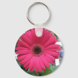 Rosa Gänseblümchen Schlüsselanhänger