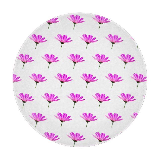 Rosa Gänseblümchen Schneidebrett (Vorderseite)