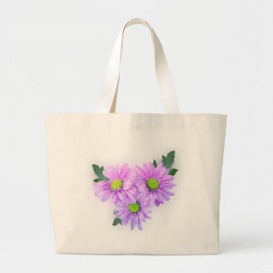 Rosa Gänseblümchen-Tasche Jumbo Stoffbeutel