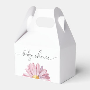 Rosa Gänseblümchen Wildblume - Babyparty Geschenkschachtel
