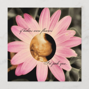 Rosa Gänseblümchensonogram-Babyparty-Einladungen Einladung