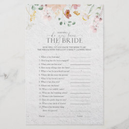 Rosa Garden Blume Brautparty Game