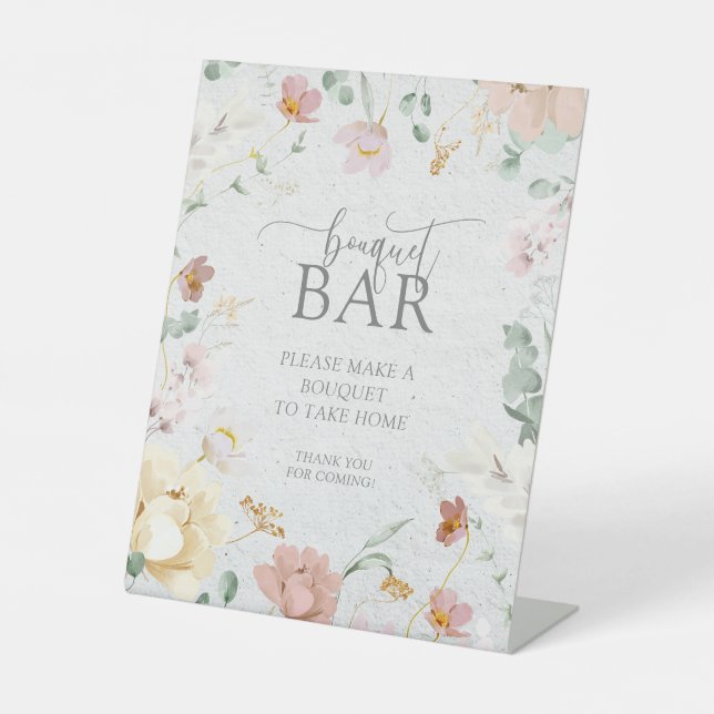 Rosa Garden Blume Dusche Bouquet Bar Sockelschild (Vorderseite)