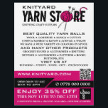 Rosa Garn-Store-Logo, Strickgeschäft, Garnspeicher Flyer<br><div class="desc">Rosa Garn Store Logo,  Knitting Store,  Garn Store Werbung Flyer durch den Business Card Store.</div>