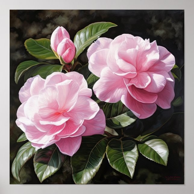 Rosa Gärten Blume Art Print Poster (Vorne)