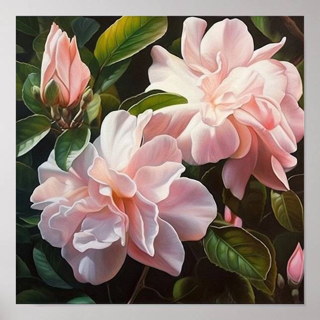 Rosa Gärten Blume Art Print Poster (Vorne)