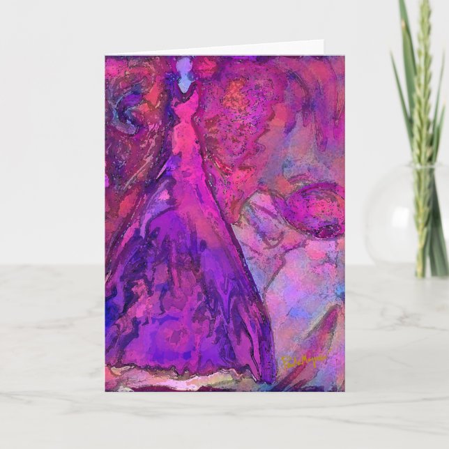 Rosa Garten-feenhafte Gruß-Karte Karte (Vorderseite)