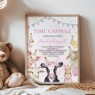 Rosa Garten Geburtstagsfeier Kapselabzeichen Poster