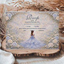 Rosa-Garten-Quinceañera in Puderblau