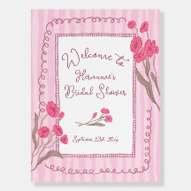 Rosa Garten Whimsical Brautparty Willkommensschild