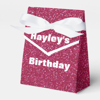 Rosa Gastgeschenk-Box mit Glitzer Geschenkschachtel
