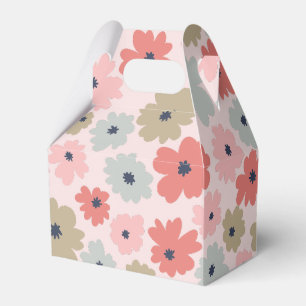 Rosa Gastgeschenk Grün und Blau Blüten Geschenkschachtel