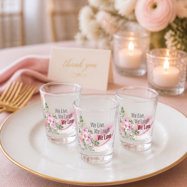 Rosa Gastgeschenk Hochzeit und Blütenglas Schnapsglas (Von Creator hochgeladen)