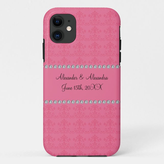 Rosa Gastgeschenke Hochzeiten Case-Mate iPhone Hülle (Rückseite)