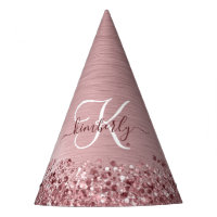 Rosa gebürsteter Glitzer Monogramm Name