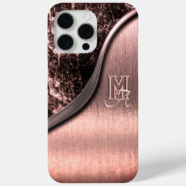 Rosa gebürstetes Metall und mit Monogramm metallis Case-Mate iPhone Hülle
