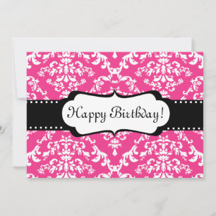 Rosa Geburtstag Einladung Niedlich Damask Sweet 16
