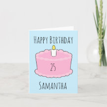 Rosa Geburtstagstorte