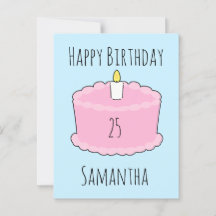 Rosa Geburtstagstorte