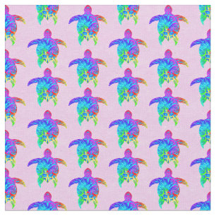 Rosa Gefärbte Krawatte Island Tribal Turtles Stoff