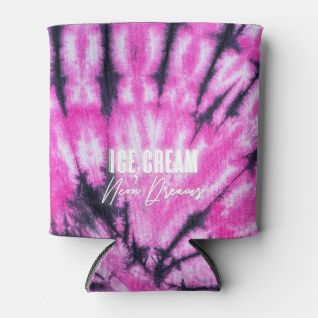 Rosa Gefärbte Krawatte kann kühler werden Dosenkühler (Vorderseite)