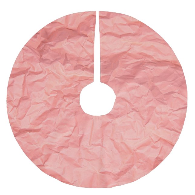 Rosa gefärbtes Papier - Hintergrund Polyester Weihnachtsbaumdecke (Vorderseite)
