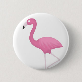 rosa gefiederter Flamingo Button