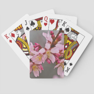 Rosa gegen einen grauen Himmel Japanische Kirschbl Spielkarten