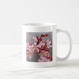 Rosa gegen einen grauen Himmel Japanische Kirschbl Tasse