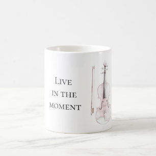 Rosa Geigen-Schimmer Violine Kaffeetasse
