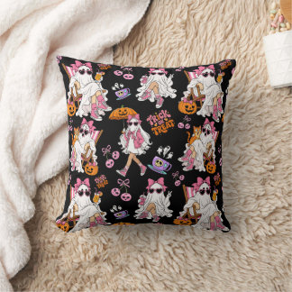 Rosa Geistermädchen Halloween Süß Gruselig für Tee Kissen