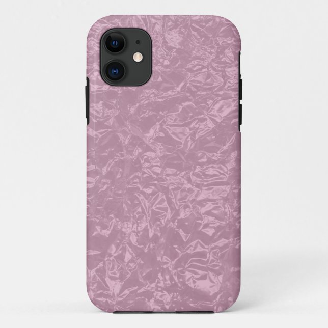 Rosa geknitterte Folie Case-Mate iPhone Hülle (Rückseite)