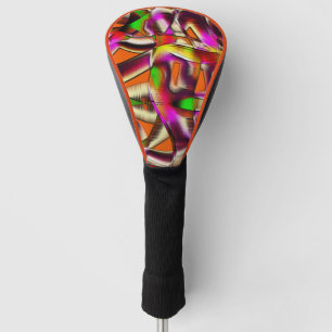 Rosa gekrönte Ausschnitte und eingekerbte Kratzer Golf Headcover