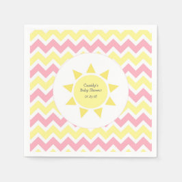 Rosa Gelb Du bist meine Sonnenscheinveranstaltung Serviette