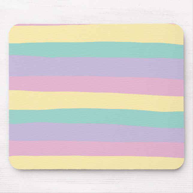 Rosa, gelb, Lila und grün Mousepad (Vorne)