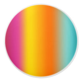 Rosa, gelb, orange, Aquamarin Keramikknauf