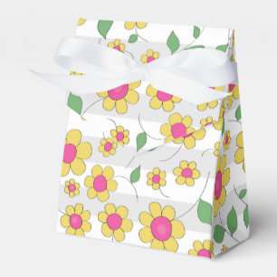Rosa Gelbblüte Blume Frühjahr Kinder Doodles Geschenkschachtel