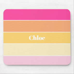 rosa gelbe, benutzerdefinierte Sommerfarbenblöcke Mousepad