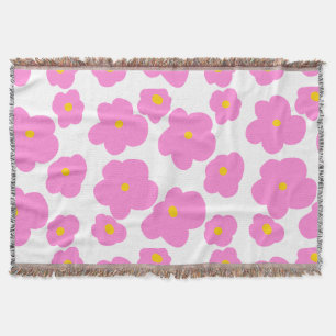 Rosa gelbe Blume Moderne Eleganz Decke