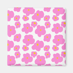 Rosa gelbe Blume Moderne Eleganz Magnet