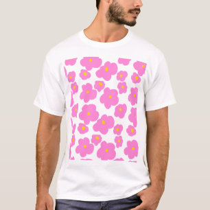 Rosa gelbe Blume Moderne Eleganz T-Shirt